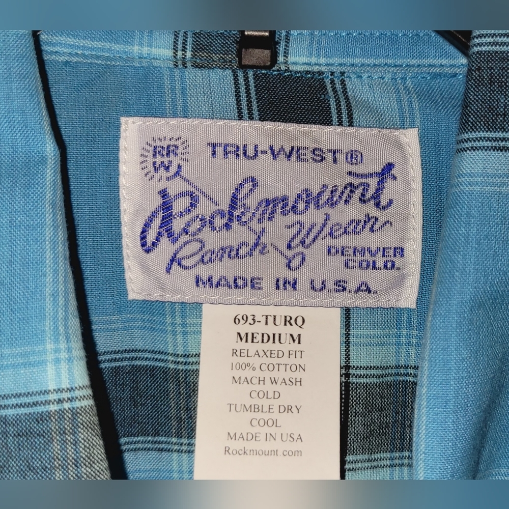 Tru-West Men's Longsleeve Buttondown, Size Medium - Picture 4 of 4